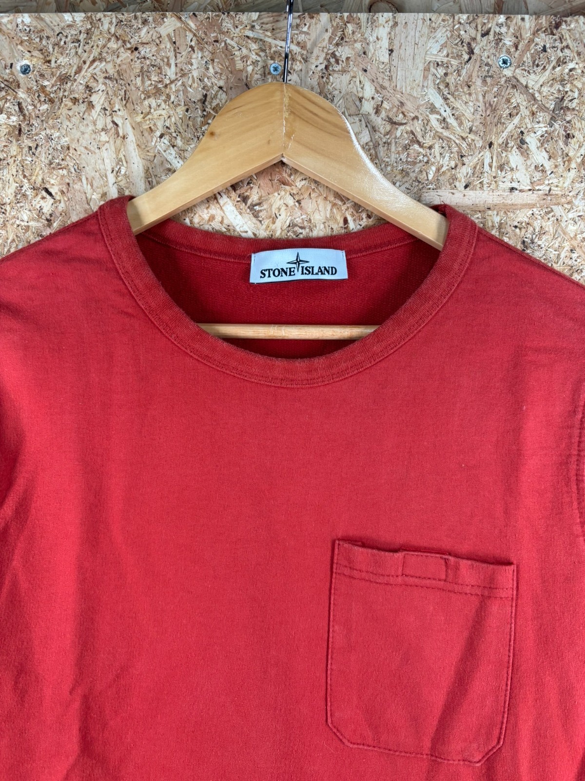 Stone Island Sweatshirt Men's Size Small Burnt Orange Red Pocket Crew No Badge thumbnail 2