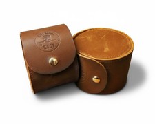 Hand‑Crafted Leather Reel Case - Size Small - Fits 2 5/8" Fly Reels