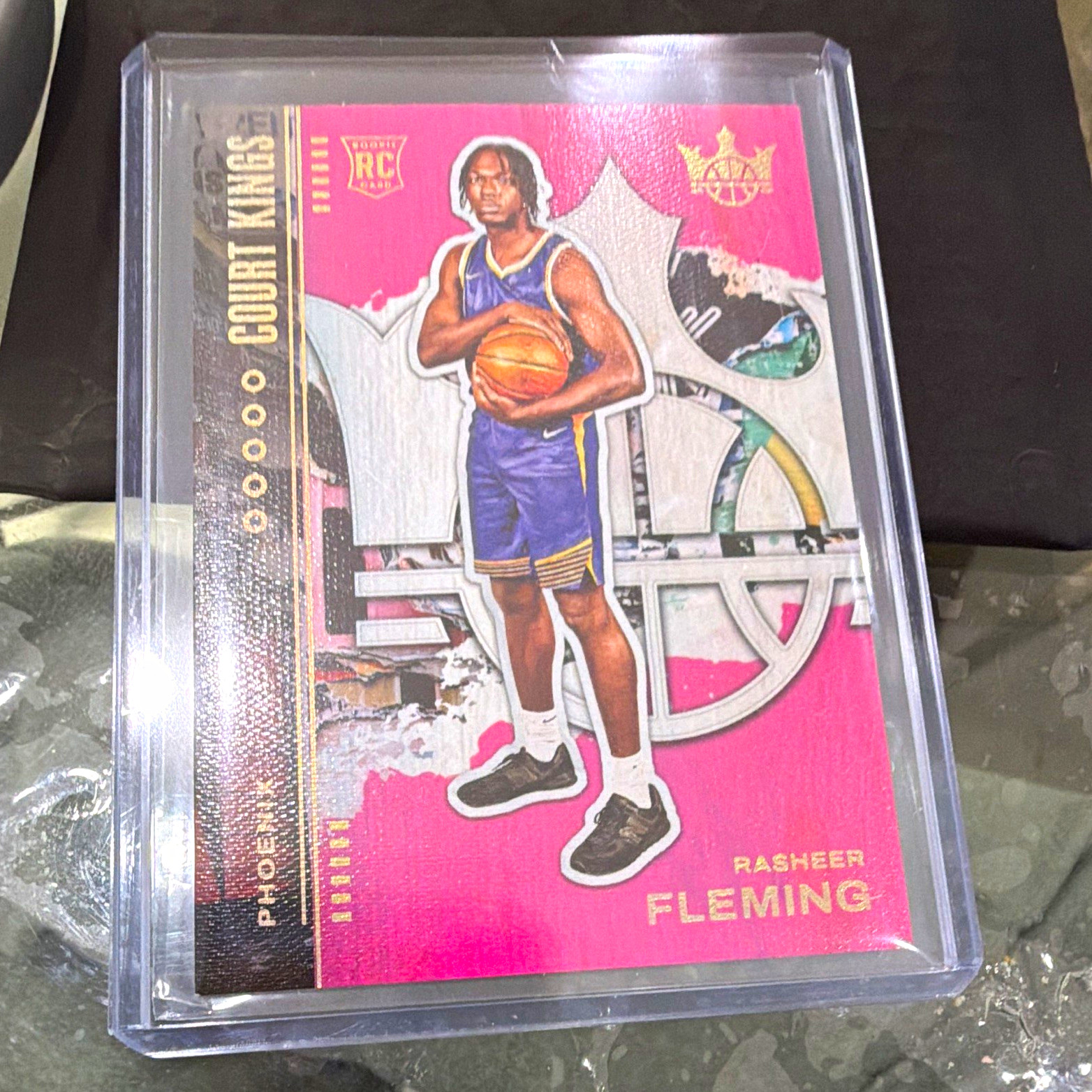 Panini 2025-26 Court Kings Rasheer Fleming RC Pink #22 76/99 Phoenix Suns