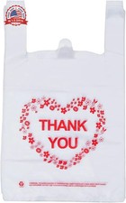 Thank you T Shirt Bags, Bolsas De Plastico Para Negocio, White Plastic Gr
