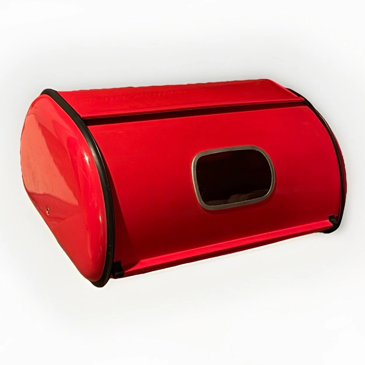 Vintage Style Red Metal Bread Box Roll Top Window Kitchen Storage Organization
Opens in a new window