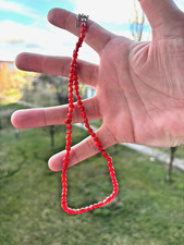 Branch Red Coral Necklace Graduated Single Strand Vintage Jewelry
