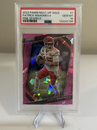 2023 Panini NSCC VIP Gold Patrick Mahomes II Pink Sparkle #1 /75 PSA 10