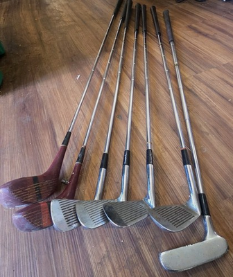 #ad Northwestern Golf Co. Herman Keiser Golf Clubs 1amp;3 wood 3579 ironsamp; Putter $65.97