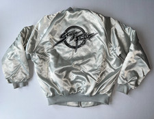 VTG Stage Fright Size Large Satin Full Zip Jacket Made in USA Pla-Jac Dunbrooke