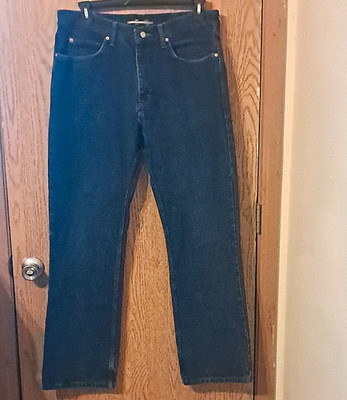 Lee Men s Regular Fit Bootcut Jeans Blue Dark Wash Denim Cotton 5-Pocket Logo