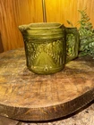 Antique Brush McCoy Stoneware Pottery Woodlands Avenue of Trees green Pitcher
