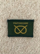Stafordshire County boy Scouts Badge Vintage - Unused