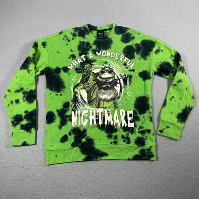 Disney The Nightmare Before Christmas Sweatshirt  L Tie Dye Glow in The Dark