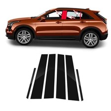 6pcs Black for Cadillac XT4 2018-2023 Car Window Center Pillar Stickers