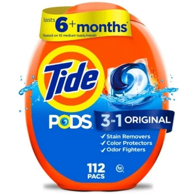 Tide Original Pods HE Compatible Laundry Detergent Soap Pacs