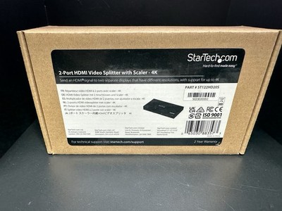 StarTech ST122HD20S 2 port HDMI splitter With scaler - 4K