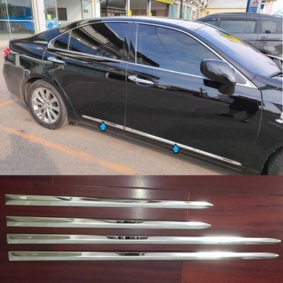 Chrome Steel Car Side Door Body Molding Cover Trim For Lexus ES350 2010-2012 @S