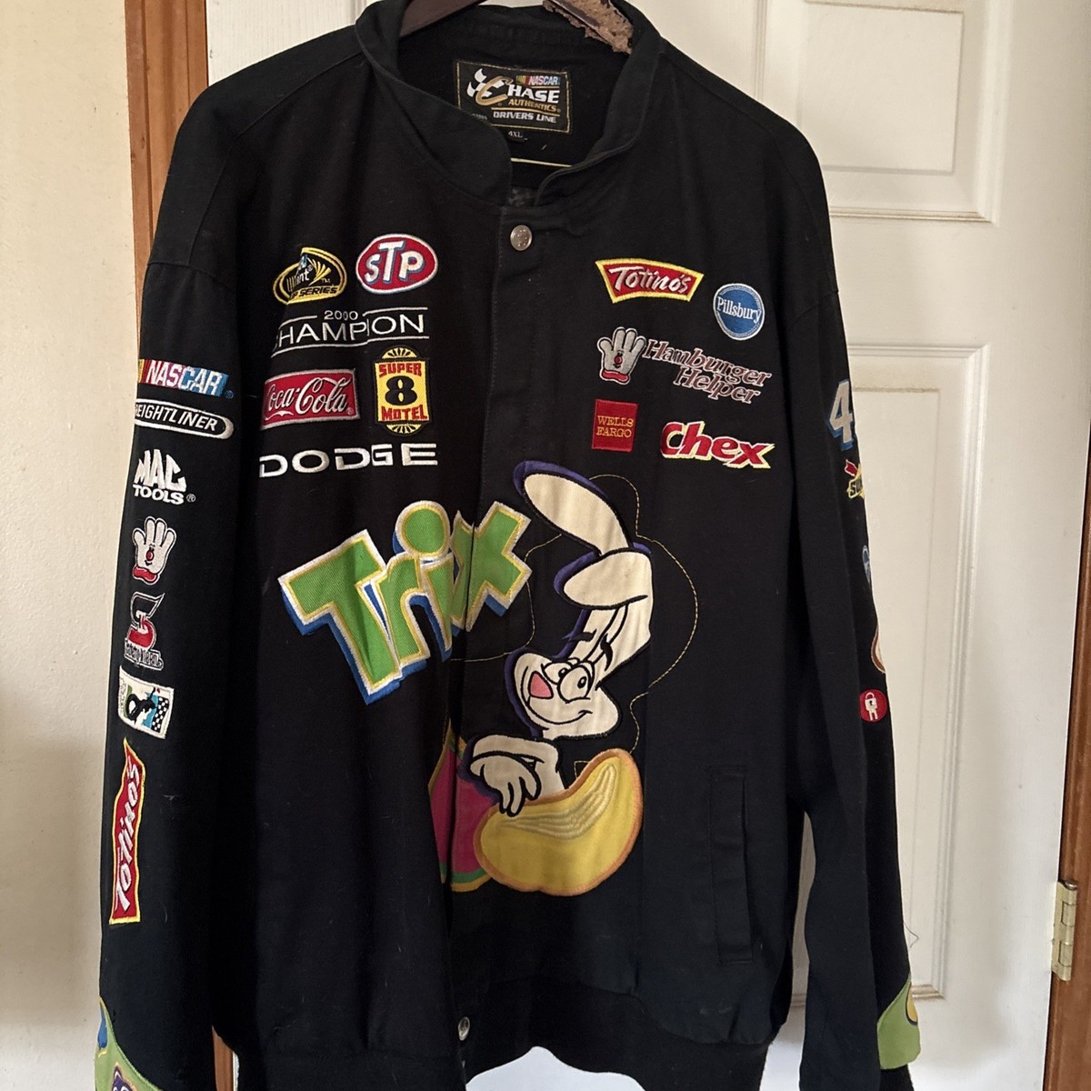 Vintage Trix Nascar Racing Jacket Black Green Men's 3XL Fit TAG