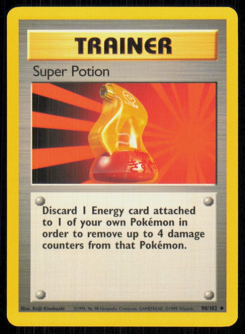 1999 Pokemon Base Set Trainer Super Potion Uncommon #90