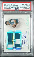 2021 Panini Flawless Trevor Lawrence Rookie Dual Patch Auto Silver /20 PSA 9 10