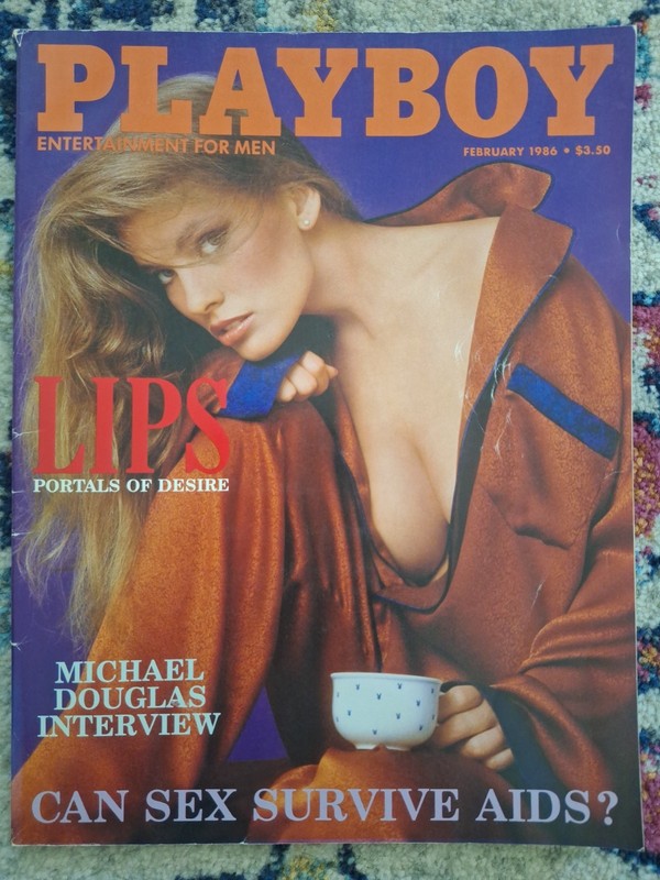Playboy Magazine Vintage February 1986 Lips Portal Of Desire -Michael Douglas