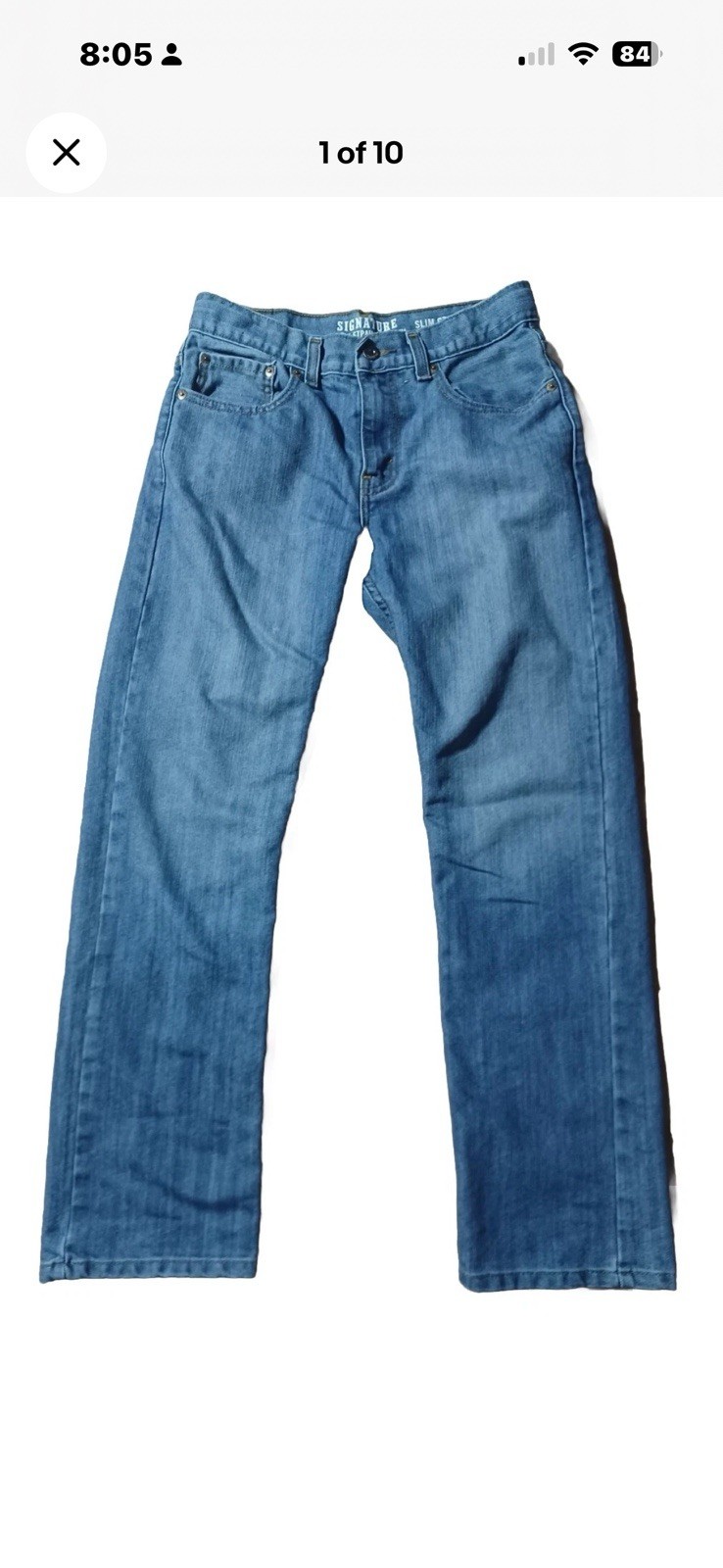 Signature By Levi Strauss Blue Jeans Slim Straight 16 Regular Boys image 4