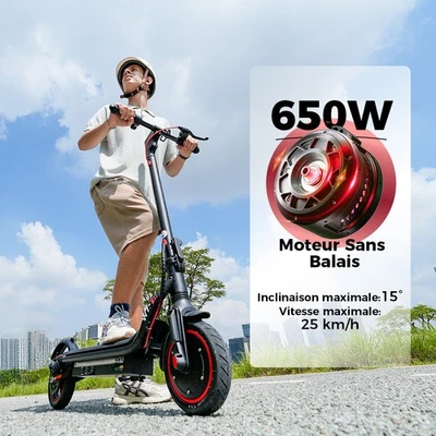 iScooter W7 E-Scooter 650W Elektroroller 35km/h Faltbar Off-road 8,5'' E-Roller