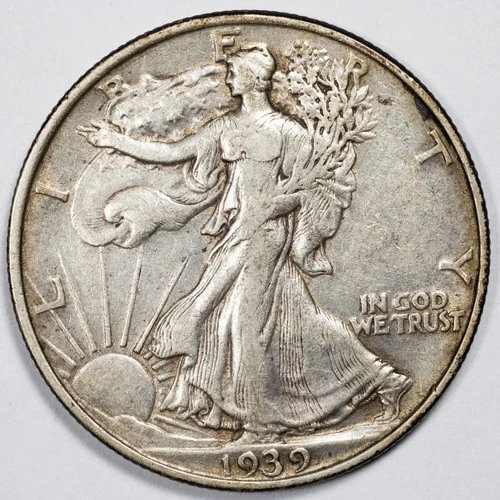 1939-P Walking Liberty Silver Half Dollar Extremely Fine (XF)