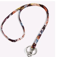 Vera Bradley Lighten Up Lanyard Indiana Blossoms Floral Neck Strap 21894-P31 NEW