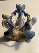 Circle of Three Angels Holding Hands Votive Candle Holder, 5.75”