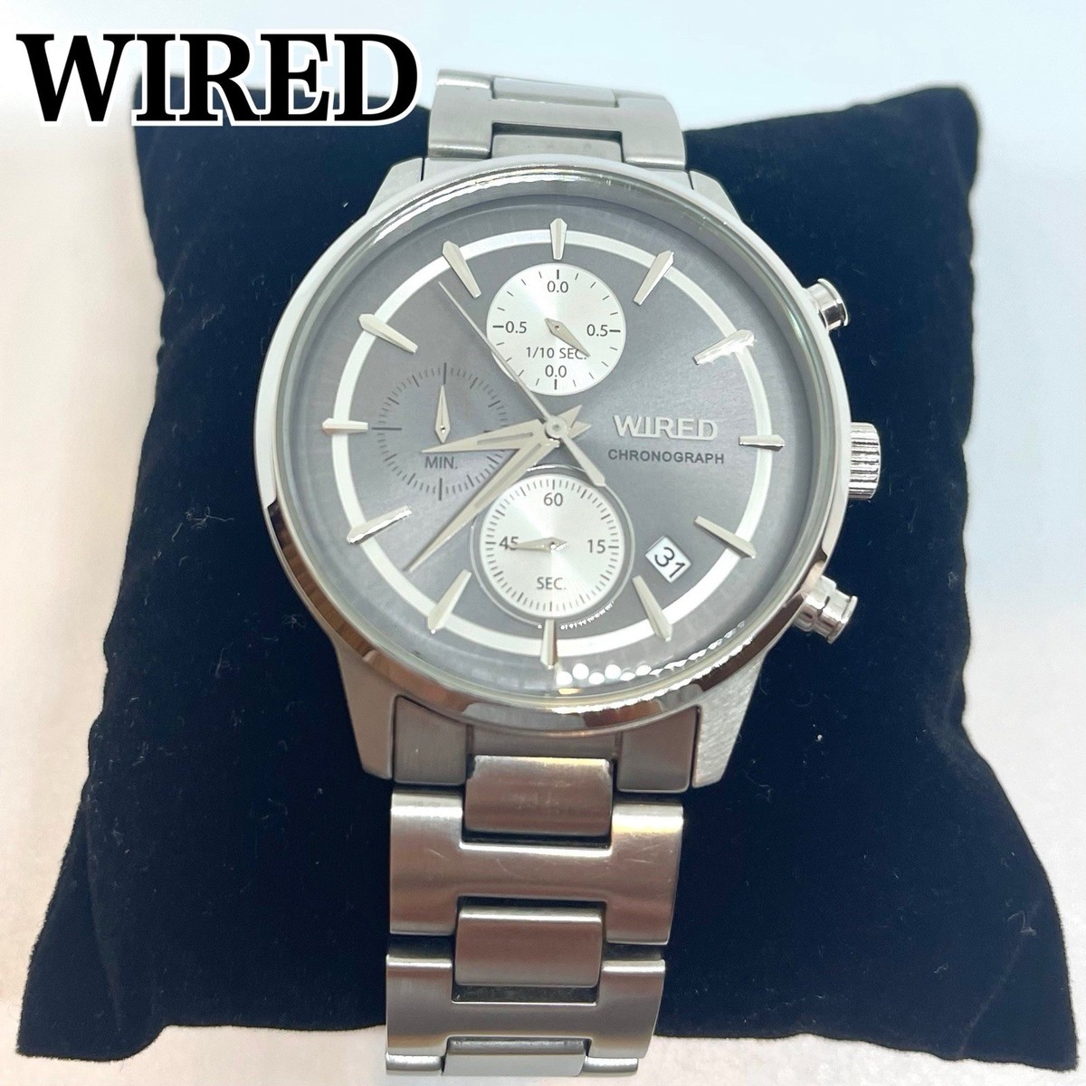 WIRED VD57-KJD0 Chronograph Date Gray Dial Men's Quartz Watch