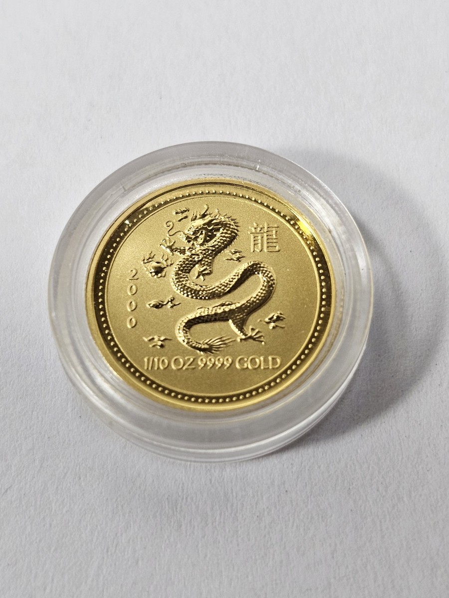 1/10 oz .999 GOLD COIN AUSTRAILIA LUNAR 2000 YEAR OF THE DRAGON | eBay