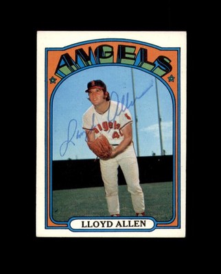 Lloyd Allen Signed 1972 Topps California Angels Autograph