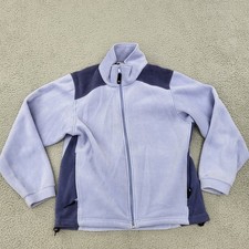 Columbia Fleece Jacket Womens Medium Purple Full Zip Pockets