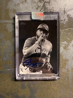 1/1 Vlad Guerrero Jr Topps Art Card (#KHAC 24) Hand Signed by Artist Keegan Hall