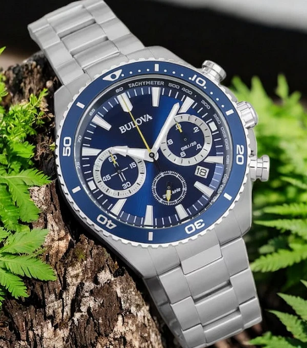 Bulova Precisionist Marine Star Blue Dial Men's Watch 98B393 | eBay
