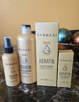 Keratin Complex Hair Care Set 18 Amino Acids Dry Damaged Hair 4pcs