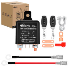 Remote Battery Disconnect Switch 12V 200A Car Anti-Theft Kill Switches Upgrade P