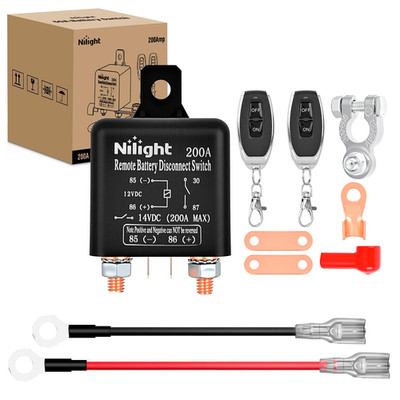 Remote Battery Disconnect Switch 12V 200A Car Anti-Theft Kill Switches Upgrade P