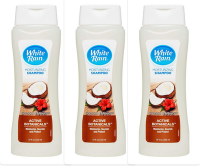 White Rain Coconut & Hibiscus Moisturizing Shampoo, 15 fl oz (Pack of 3) NEW