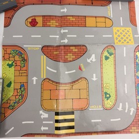 Vtg Galoob Micro Machines Street Corners Lot Shell Station City Motors Map 1980s