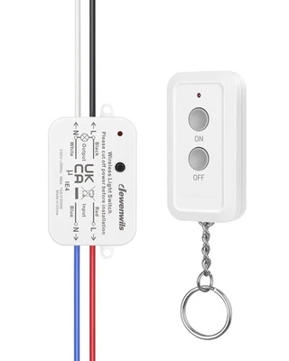 BRANDED DEWENWILS Remote Control Light Switch, 230V Wireless Light Switch Kit with 30M