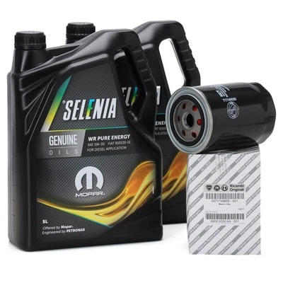 10L PETRONAS SELENIA WR PURE ENERGY 5W30 + ORIGINAL Fiat Ölfilter 6000633315