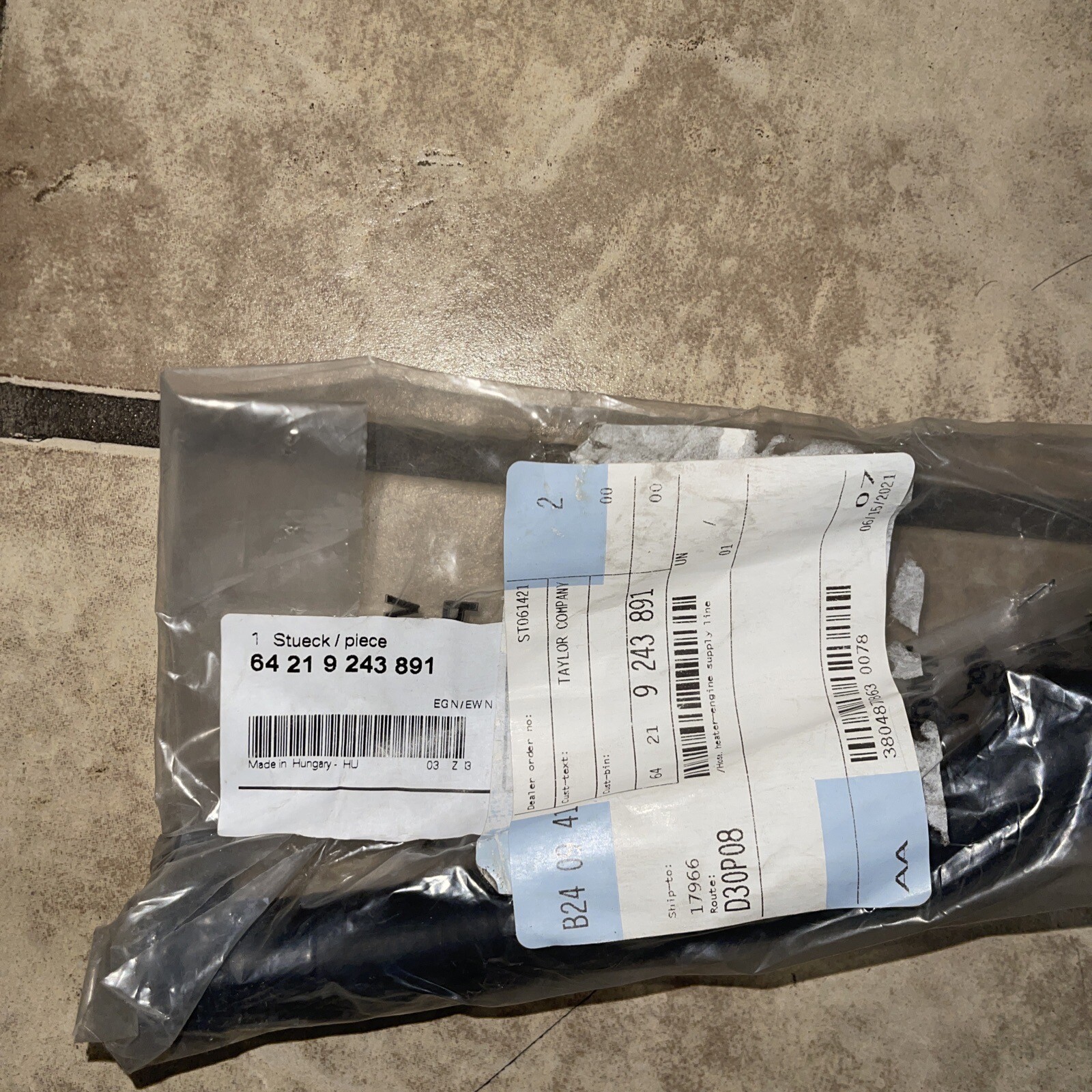 2013 BMW Heater Core Coolant Hose F30 2012-2015 OEM for sale  