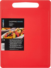 Image of Chef Aid Large Red Poly Chopping Board, Multipurpose Anti-Slip Surface, Easy Cle