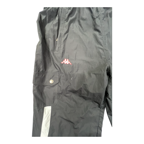Pantalone Kappa Jogger Uomo L Nero Coulisse Piatto Frontale Logo Ricamo Elastico Vita - Foto 4 di 10