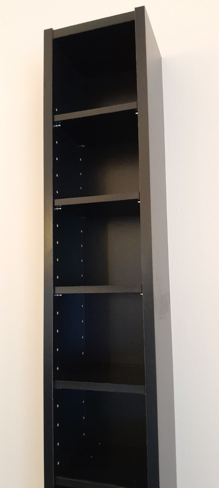 Ikea cd rack tower, black with 12 shelves, good condition | eBay UK