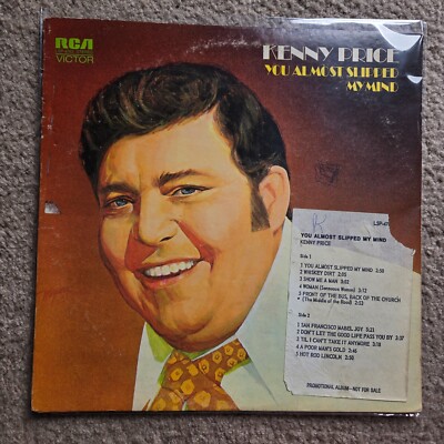 KENNY PRICE You Almost Slipped My Mind LP Vinyl Record 12'' COUNTRY