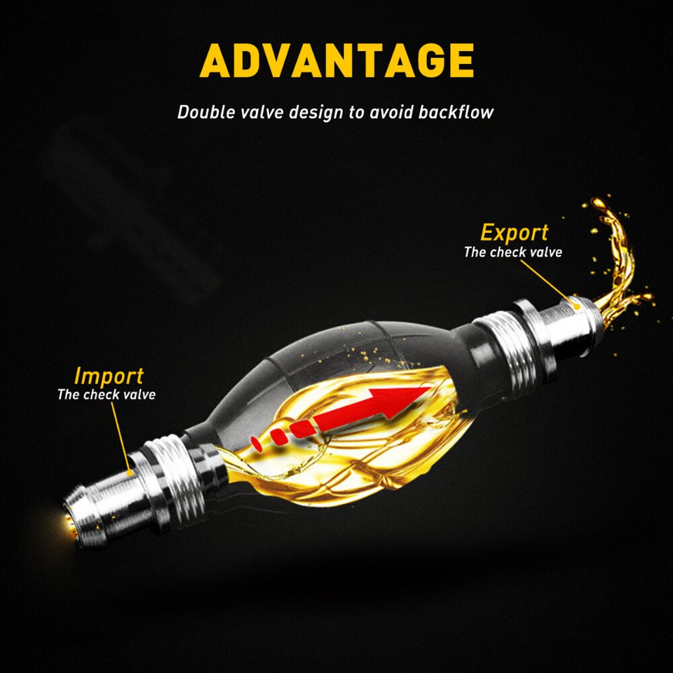 5/16" Fuel Gas Hose Line Assembly with Primer Bulb Marine Outboard Boat