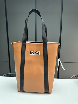 MCQ Alexander McQueen Large Tote Bag Brown Leather Logo - Main Image