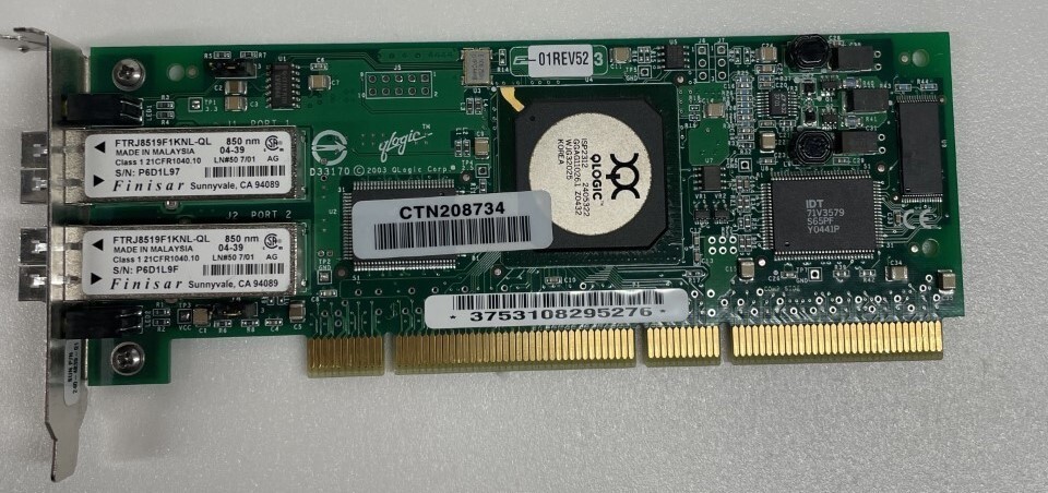 Carte Hôte Double FC Sun X6768A 2Go PCI/PCI-X - Occasion Testée Et Fonctionnelle
