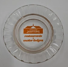 Vtg Howard Johnson's Restaurants & Motor Lodges 4 1/2"  Round Ashtray 1970's