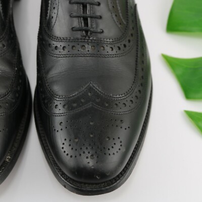 Allen Edmonds McAllister Black Wingtip Oxford Dress Shoes Sz 9.5 C Classic s-l400.jpg main image 3