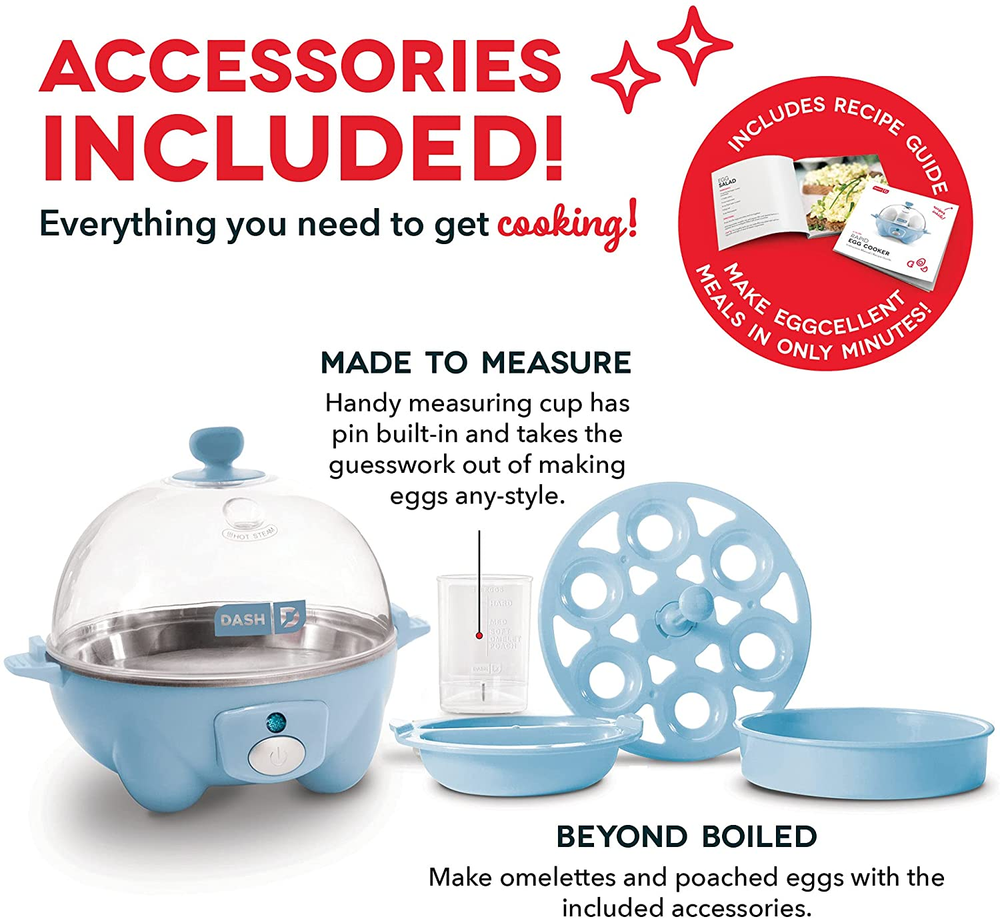 Dash Rapid Egg Cooker 6-Capacity Electric Hard Boiled Egg Maker Dash Rapid Egg Cooker 6-Capacity Electric Hard Boiled Egg Maker